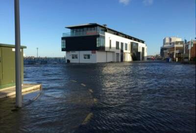 Hochwasser in Heiligenhafen und im Hanse-Büro